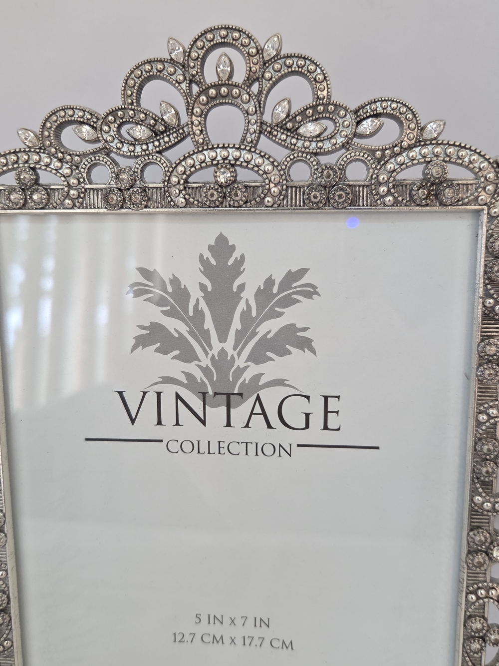 Silver Ornate Rhinestone Photo Frame - Picture 3 of 5